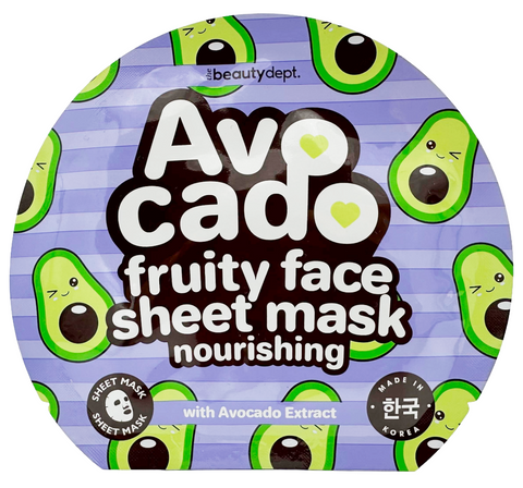 maschera viso tessuto The Beauty Dept. Avocado Fruity Face sheet mask Nourishing