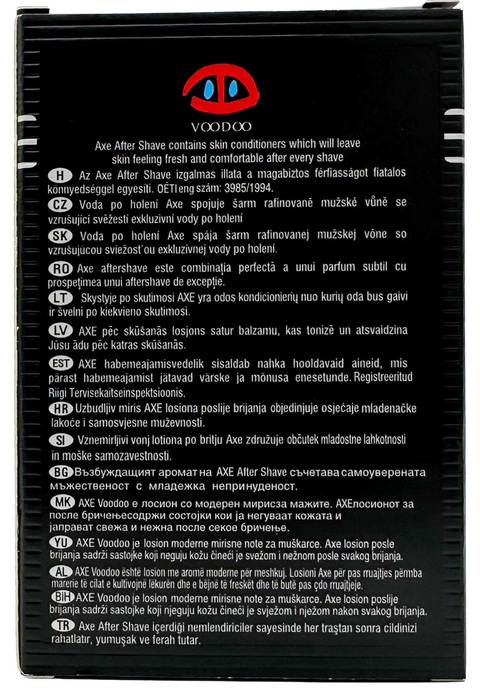 after shave Fabergé Paris Axe Voodoo splash 100 ml