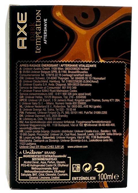 after shave Axe Dark Temptation Aftershave Axeshave splash 100 ml