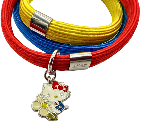 bracciale elastico colorato Impulse Thun Sanrio Hello Kitty con fiore V5754P00