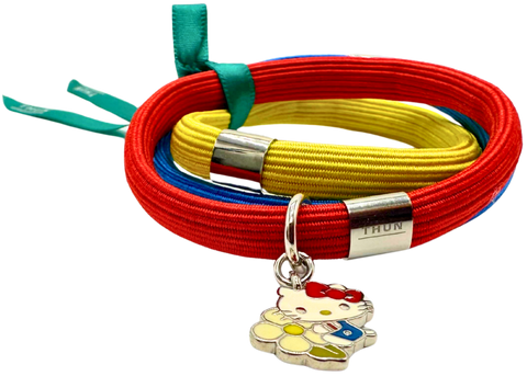 bracciale elastico colorato Impulse Thun Sanrio Hello Kitty con fiore V5754P00