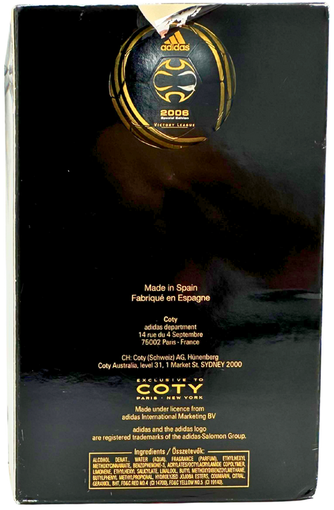 profumo uomo Eau de Toilette Adidas Coty Victory League 2006 Special Edition Natural Spray vaporisateur 100 ml