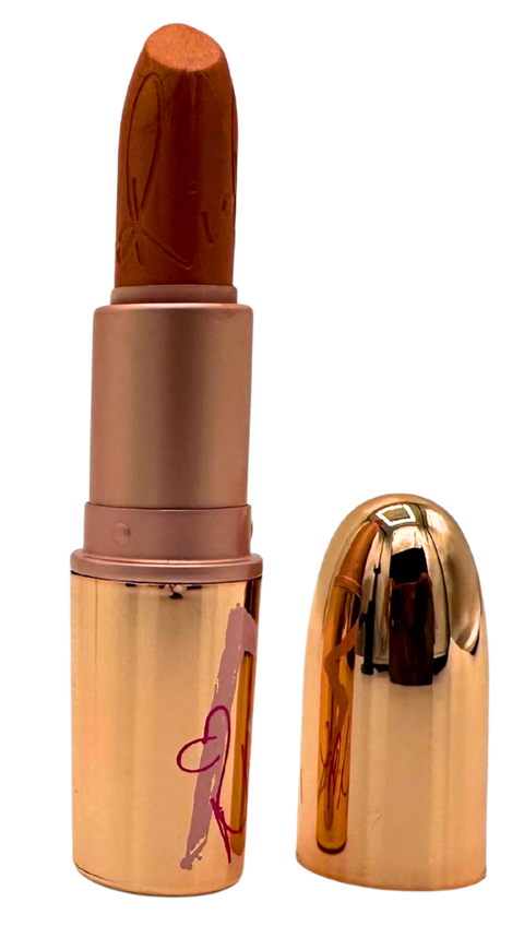 rossetto Mac Cosmetics Frost Lipstick RiRi Hearts Mac WHO'S THAT CHICK