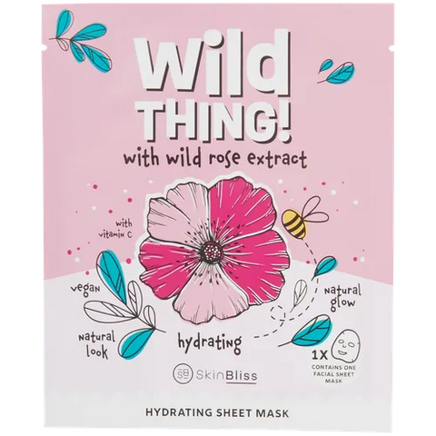 maschera viso in tessuto SkinBliss Wild Thing! con estratto di Rosa Selvatica