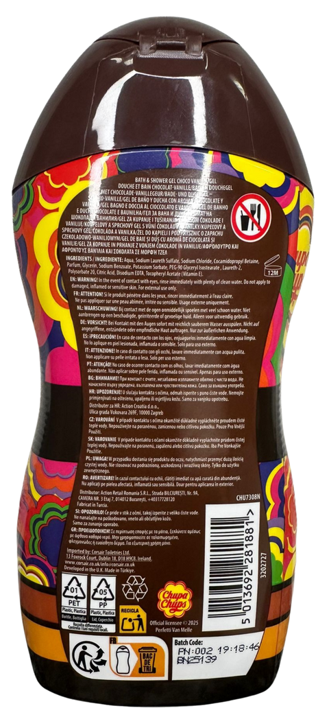 gel doccia Chupa Chups Choco Vanilla Scented 300 ml