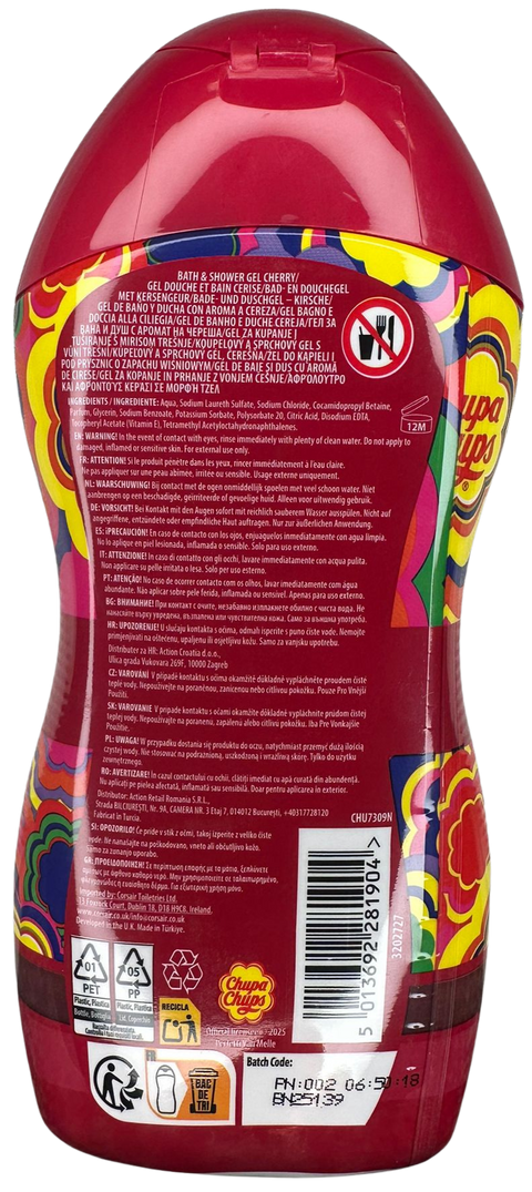 gel doccia Chupa Chups Cherry Scented 300 ml