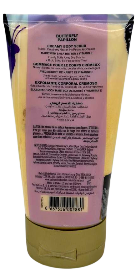 scrub corpo cremoso Bath & Body Works Butterfly 226 gr