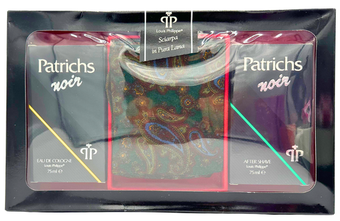kit Patrichs Noir Louis Philippe Monaco Eau de Cologne 75 ml + After Shave 75 ml + sciarpa
