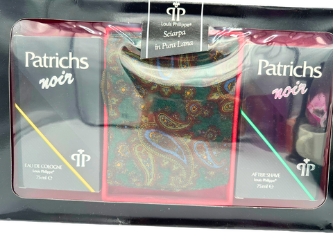 kit uomo Louis Philippe Monaco PATRICHS NOIR Eau de Cologne 75 ml + After Shave 75 ml + sciarpa