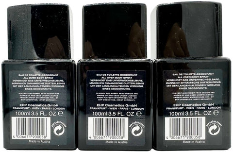 set 3 Eau de Toilette Deodorant Playboy EHP Cosmetics GmbH natural body spray 100 ml