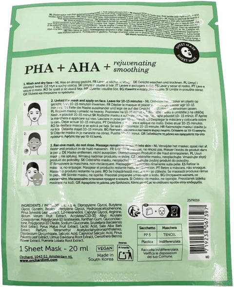 maschera viso coreana tessuto The MASK Dr. PHA + AHA Regenerating + Smoothing 20 ml