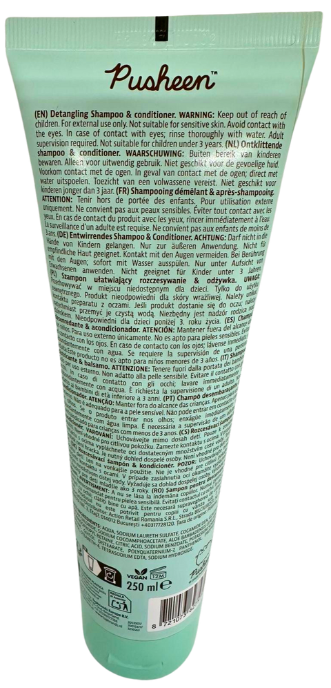 shampoo + balsamo Pusheen Detangling 3216563 250 ml