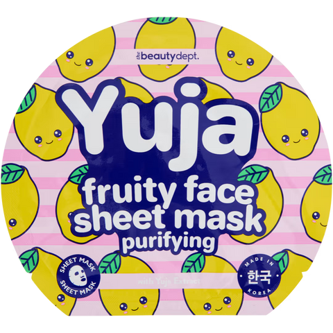 maschera viso tessuto The Beauty Dept. Yuja Fruity Face sheet mask Purifying