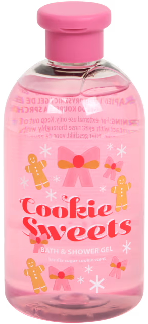 gel da bagno doccia natalizio Maxbrands Cookie Sweets Vanilla Sugar Cookie Scent 500 ml