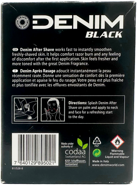 after shave Codaa Denim BLACK splash 100 ml