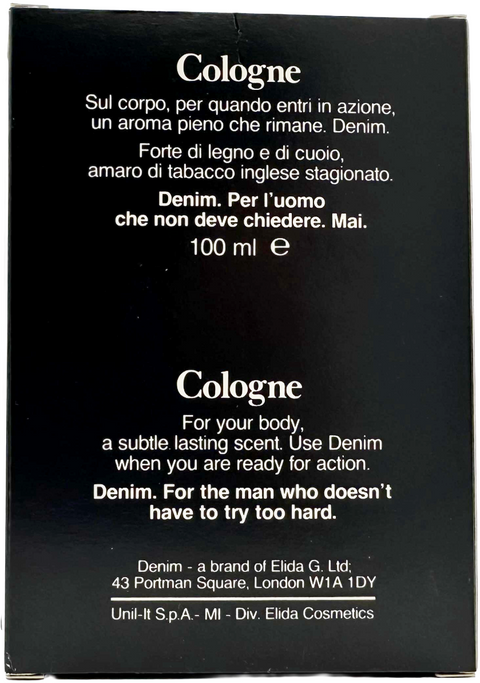 profumo uomo Elida Denim Original Cologne splash 100 ml