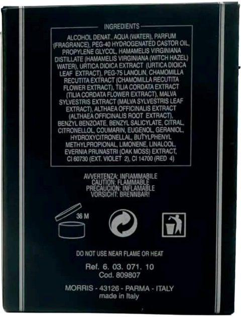 after shave La Perla Morris Grigioperla Lotion Après Rasage splash 100 ml