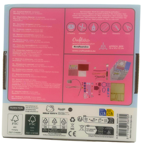 kit per realizzare la tua miniatura Crafts & Co Hello Kitty's Bedroom