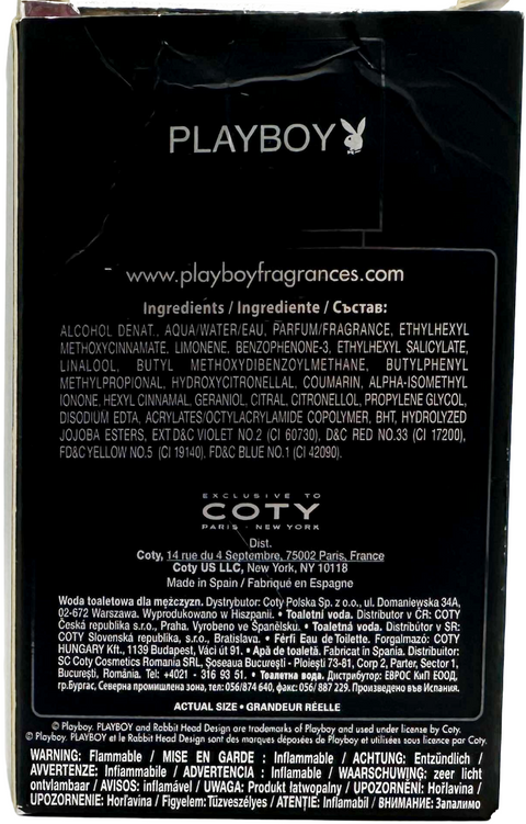 profumo uomo Eau de Toilette Playboy HOLLYWOOD spray for Him 50 ml