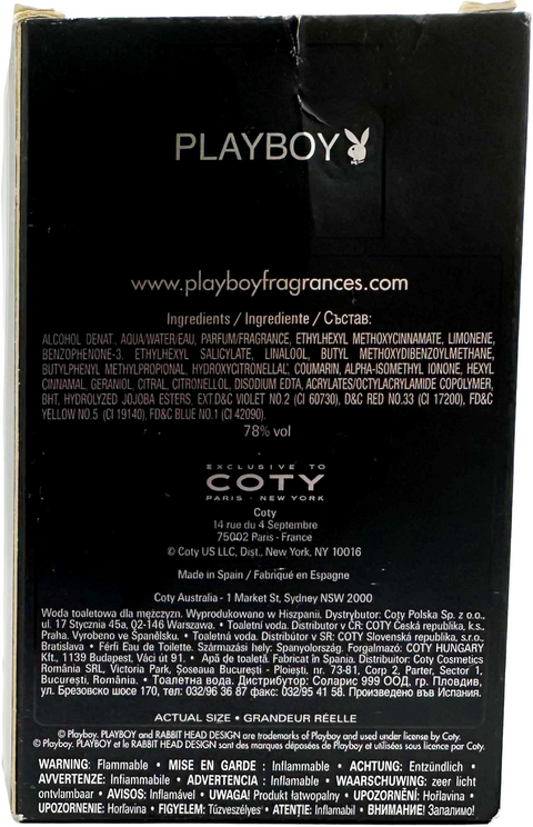 profumo uomo Eau de Toilette Playboy HOLLYWOOD spray 50 ml