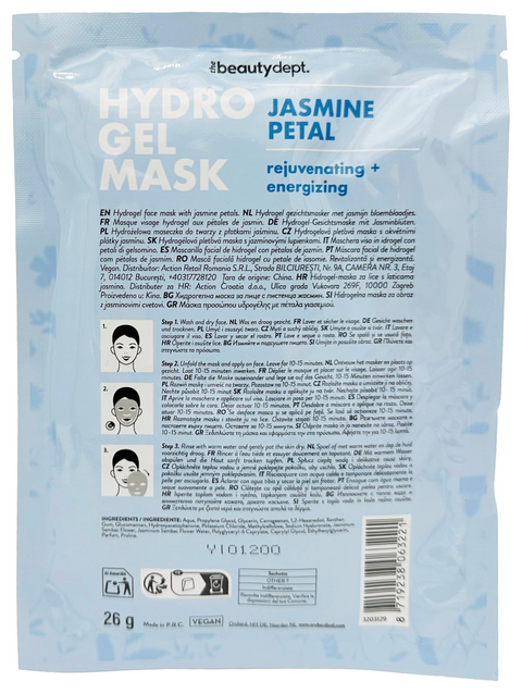 maschera viso in hydrogel The Beauty Dept. Hydro Gel Mask Jasmine Petal Rejuvenating + Energizing