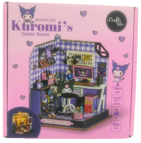 kit per realizzare la tua miniatura Crafts & Co Kuromi's Game Room