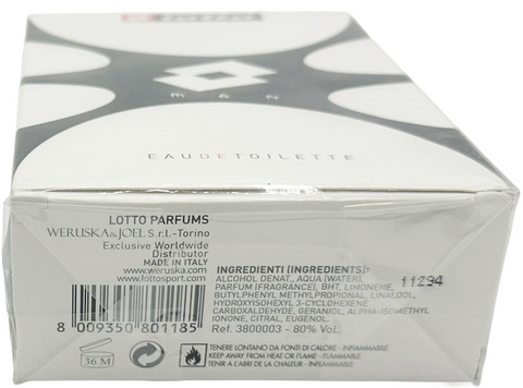 profumo uomo Eau de Toilette Lotto MAN natural spray 100 ml