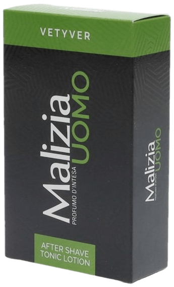 after shave tonic lotion Malizia Uomo profumo d'intesa Vetyver splash 100 ml