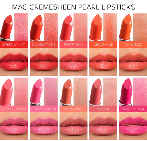 rossetto Mac Cosmetics Cremesheen Lipstick Pearl Collection PICKLED PLUM