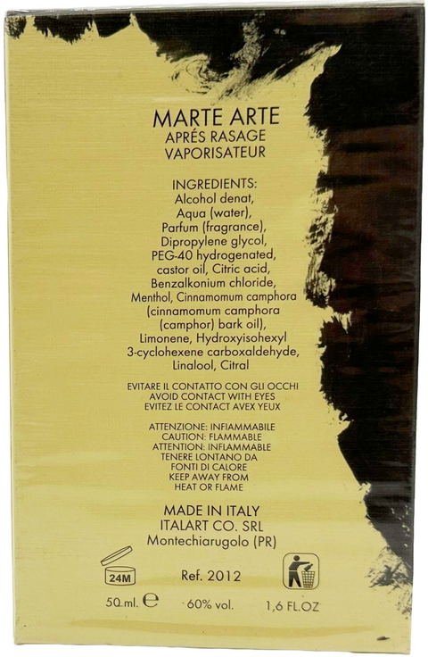 after shave Battistoni MARTE ARTE Après Rasage vaporisateur 50 ml