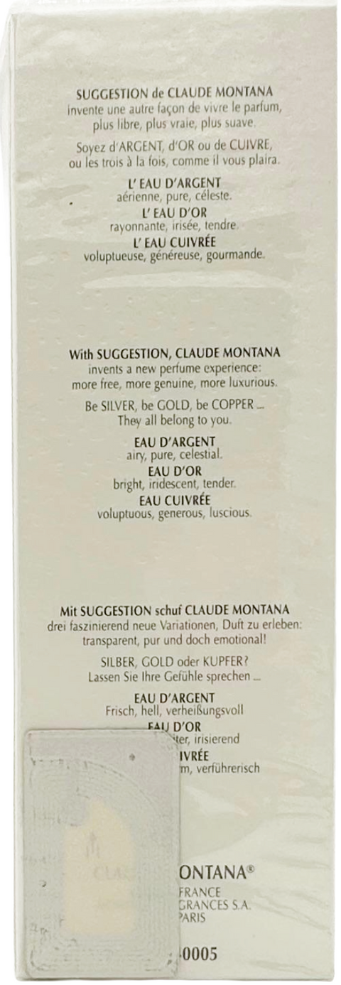 profumo donna Eau de Toilette Montana SUGGESTION EAU D'ARGENT Pure and Fresh spray 50 ml