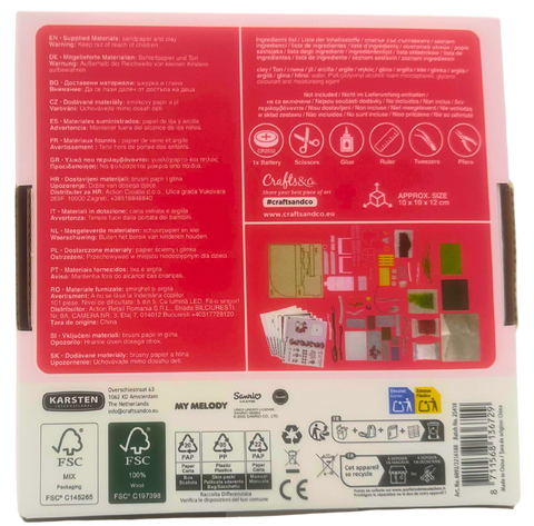 kit per realizzare la tua miniatura Crafts & Co My Melody's Strawberry Garden
