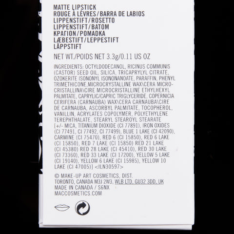 rossetto Mac Cosmetics Matte Lipstick Nicopanda KAWAII PARTY