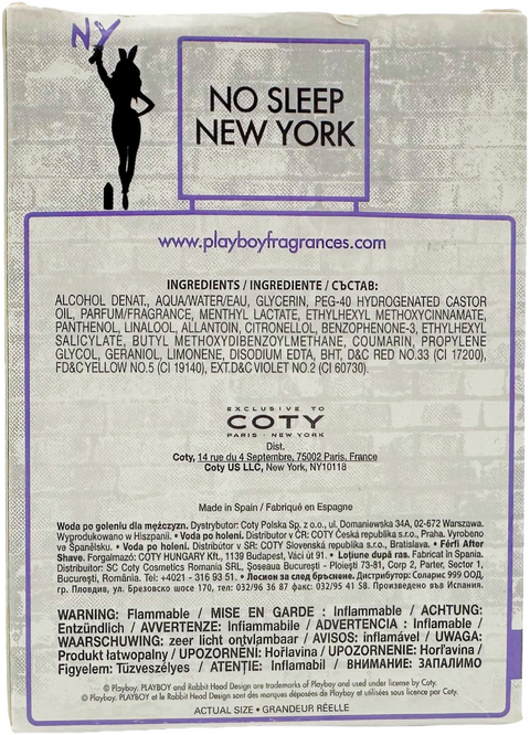 cooling after shave Playboy NO SLEEP NEW YORK splash 100 ml