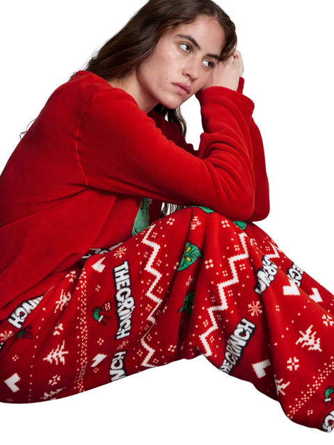 set pigiama donna in pile Dr. Seuss The Grinch tg. S