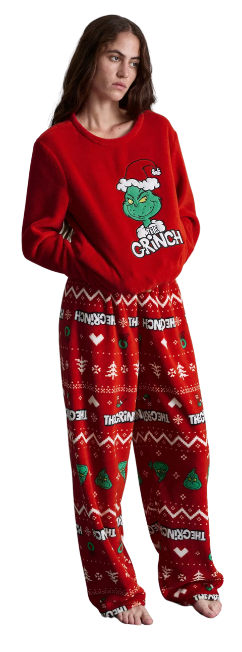 set pigiama donna in pile Dr. Seuss The Grinch tg. S