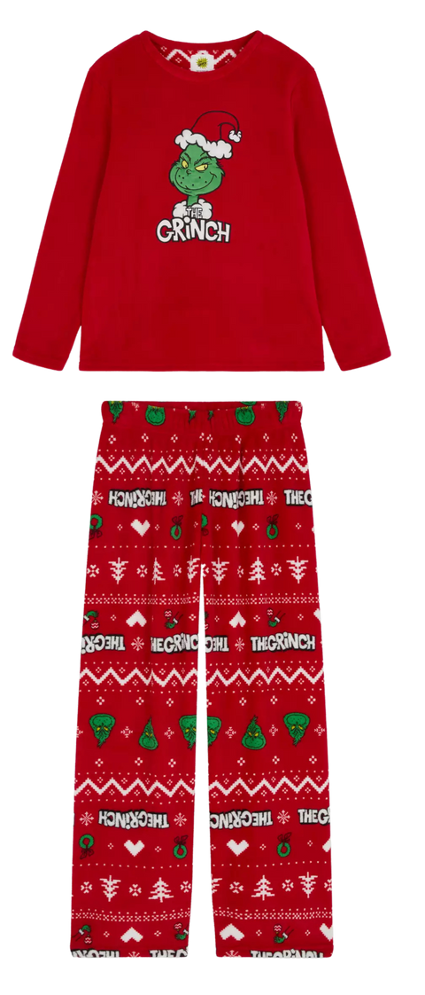 set pigiama donna in pile Dr. Seuss The Grinch tg. S