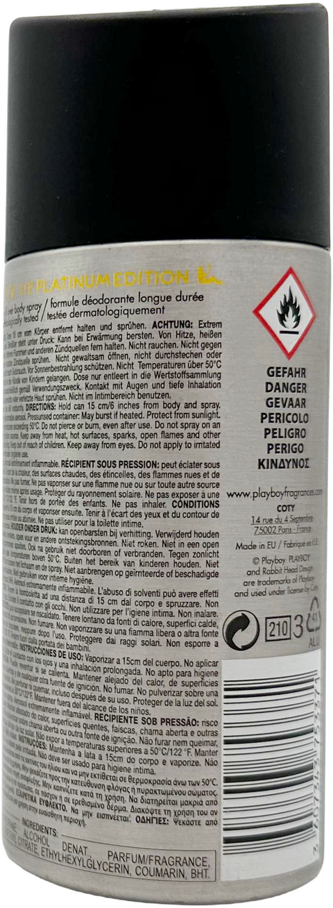 deodorante Playboy VIP PLATINUM EDITION 24H deodorant body spray 150 ml
