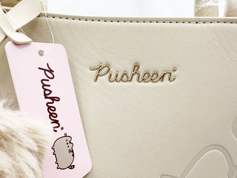 borsa Sanrio Pusheen con Pom-Pom 638167 Beige