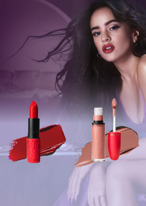 rossetto Mac Cosmetics Amplified Creme Lipstick Aute Cuture Starring Rosalia ACHIOTE