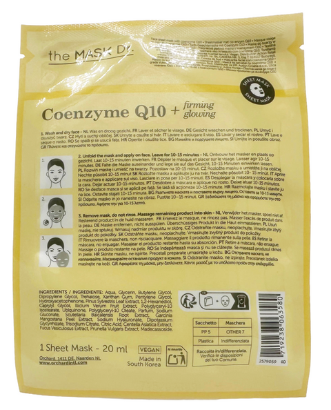 maschera viso coreana tessuto The MASK Dr. COENZYME Q10 Firming + Glowing