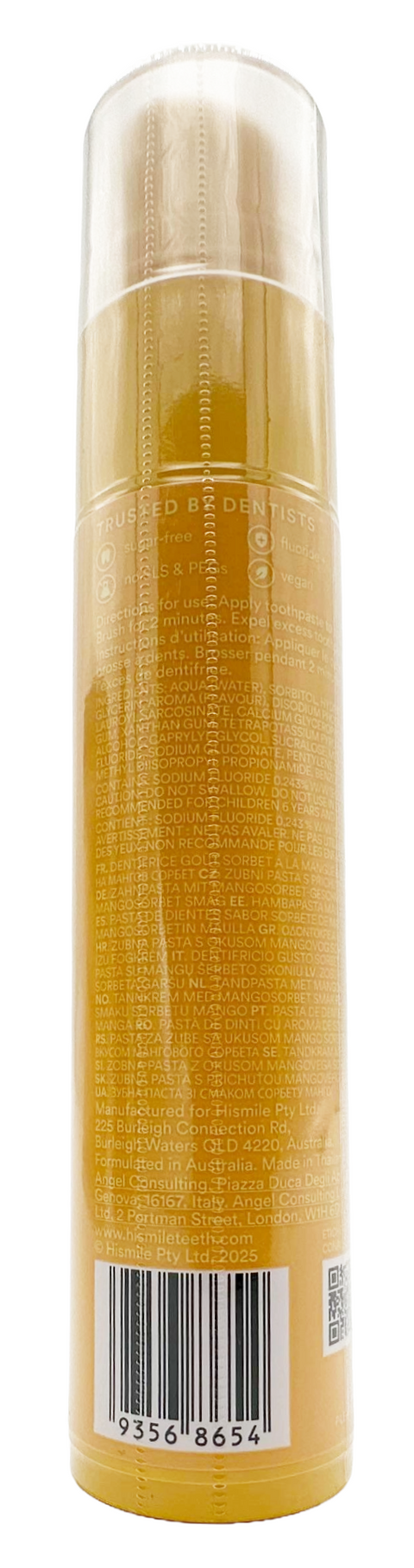dentifricio Hismile Fluoride Toothpaste Mango Sorbet 60 g