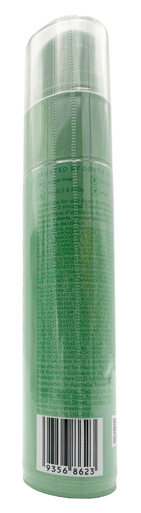 dentifricio Hismile Fluoride Toothpaste Coconut Whip 60 g