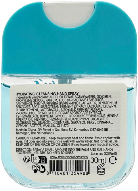 igienizzante mani Betty's Hydrating Cleansing Hand spray MINT Fragrance 30 ml