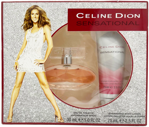 set profumo donna Celine Dion SENSATIONAL Eau de Toilette spray 30 ml + Shimmering Body Lotion