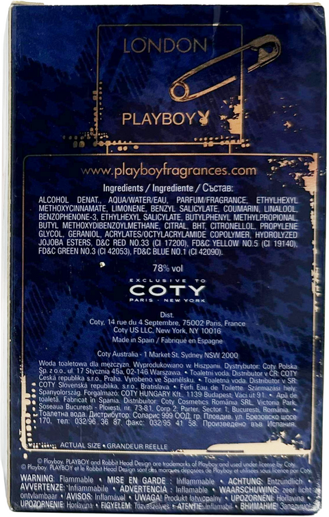 profumo uomo Eau de Toilette Playboy LONDON spray 50 ml