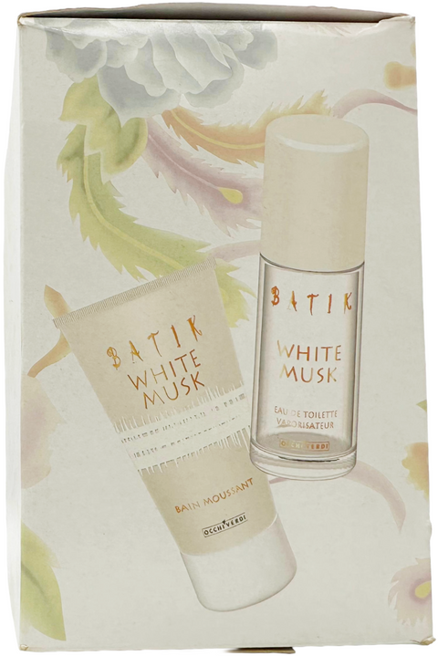 set profumo donna Eau de Toilette Morris OCCHI VERDI BATIK WHITE MUSK vaporisateur 100 ml + Bain Moussant 150 ml