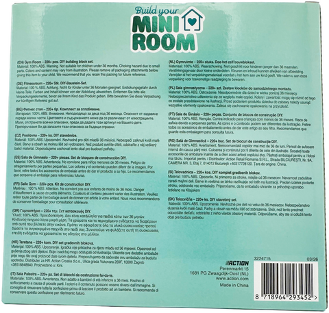 set gioco mattoncini kawaii Build Your Mini Room GYM ROOM