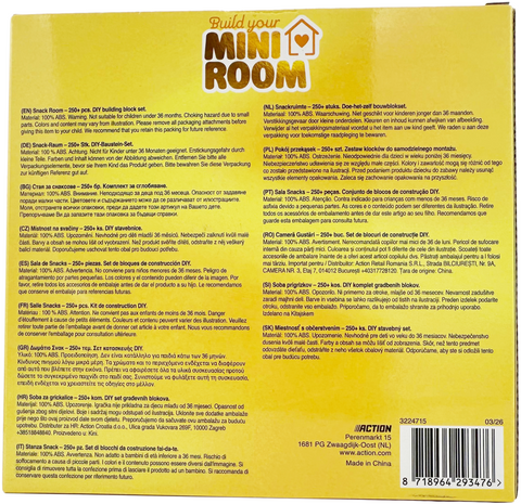 set gioco mattoncini kawaii Build Your Mini Room SNACK ROOM