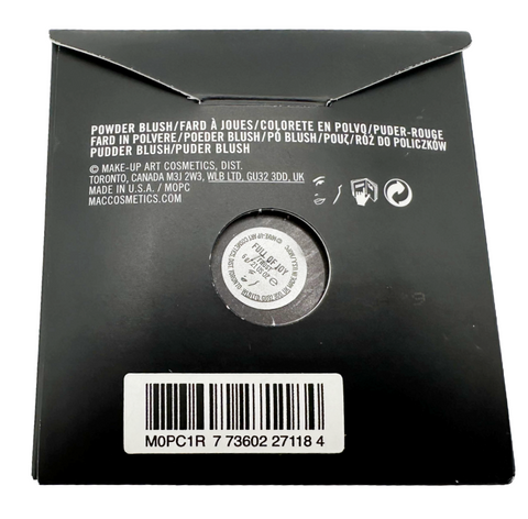 Mac Cosmetics Powder Blush FULL OF JOY Frost Refill